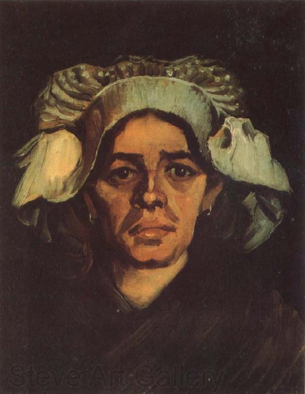 Vincent Van Gogh Head of a Peasant Woman with Whit Cap (nn040 Spain oil painting art